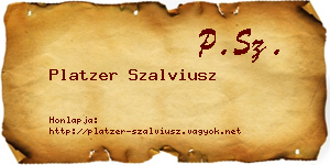 Platzer Szalviusz névjegykártya